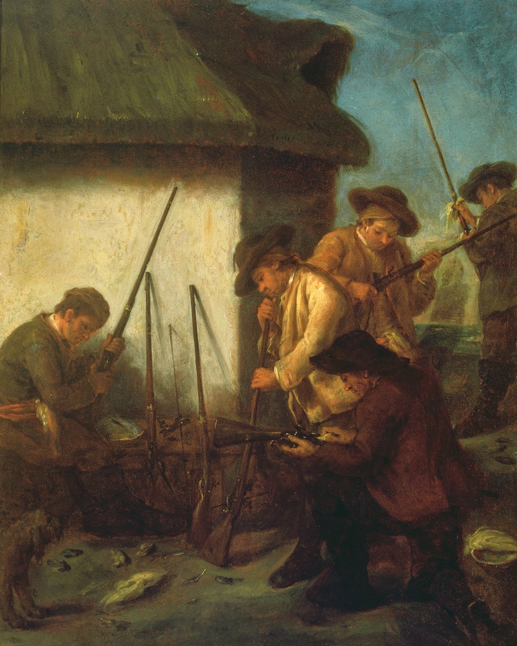 A fegyverek előkészítése alkotó: Pietro Longhi