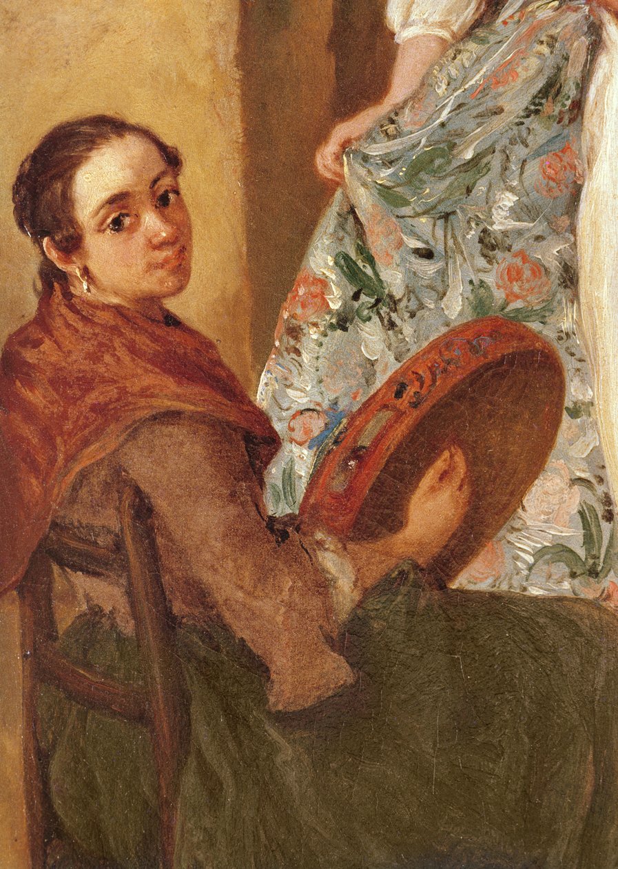 A Tánclecke, a tamburás részlete alkotó: Pietro Longhi