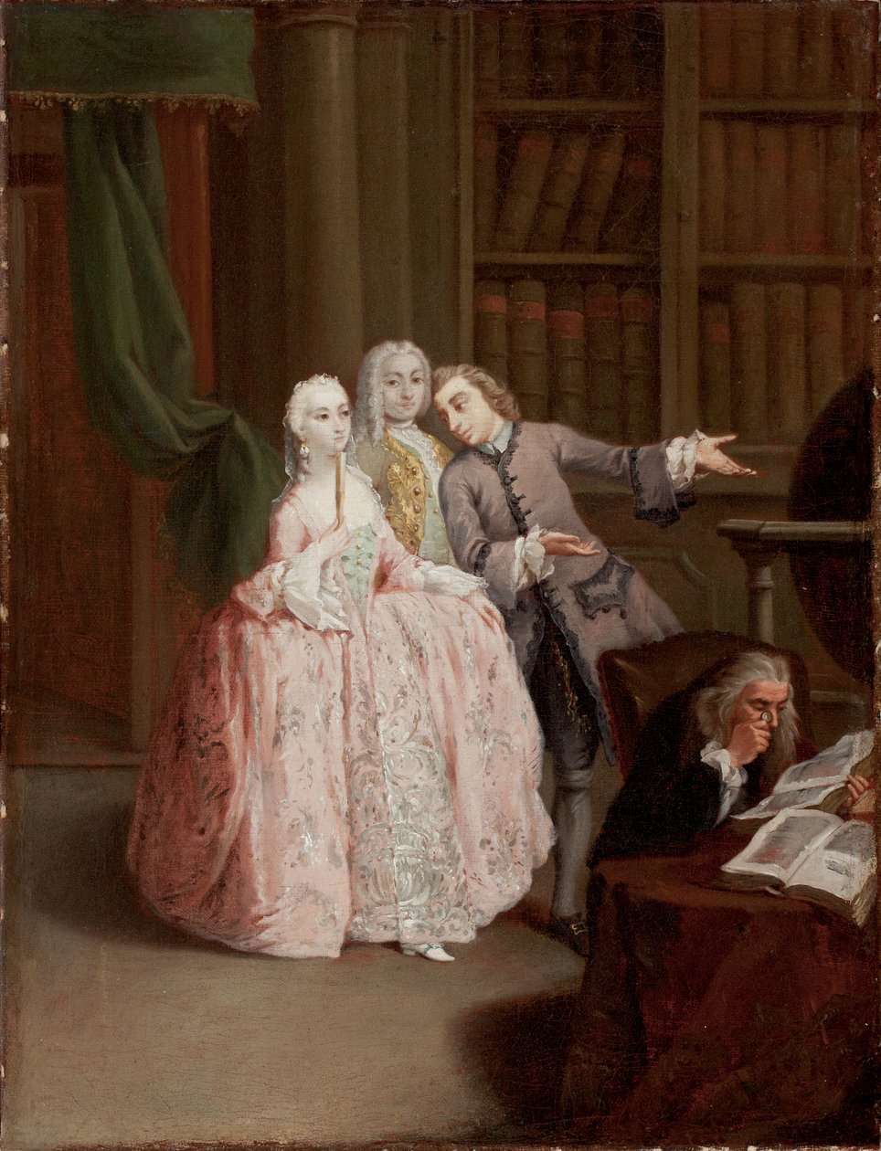 Látogatás egy könyvtárba alkotó: Pietro Longhi