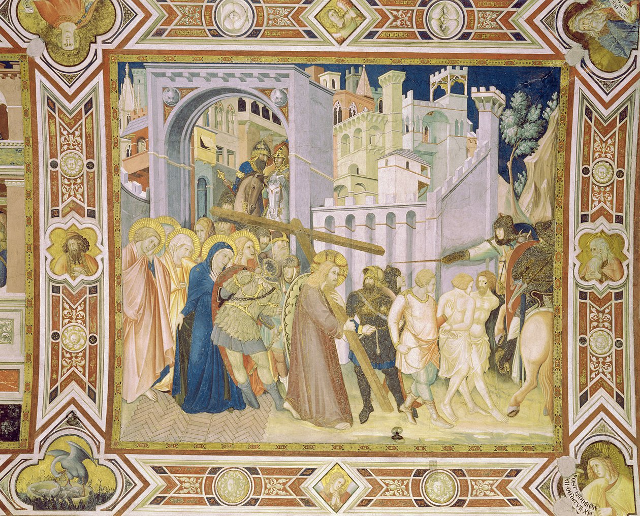 A Golgotára vezető út, 1320 alkotó: Pietro Lorenzetti