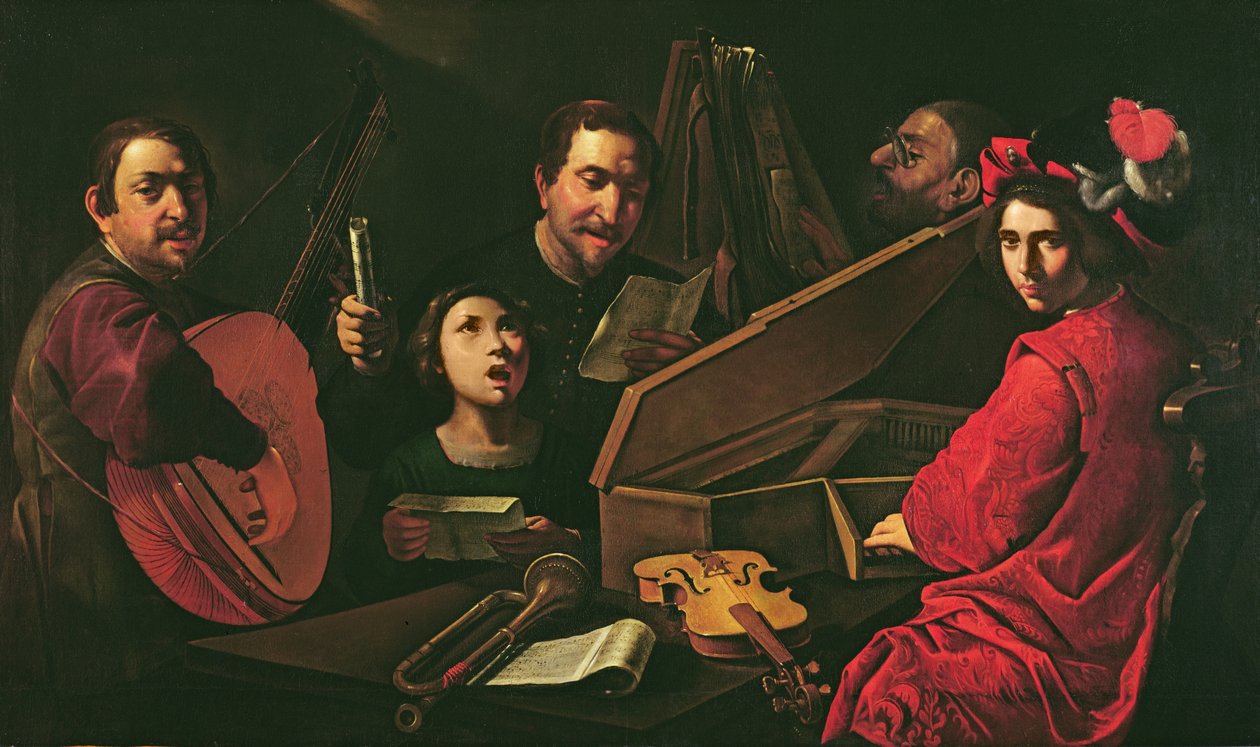 Koncert zenészekkel és énekesekkel, 1625 körül alkotó: Pietro Paolini