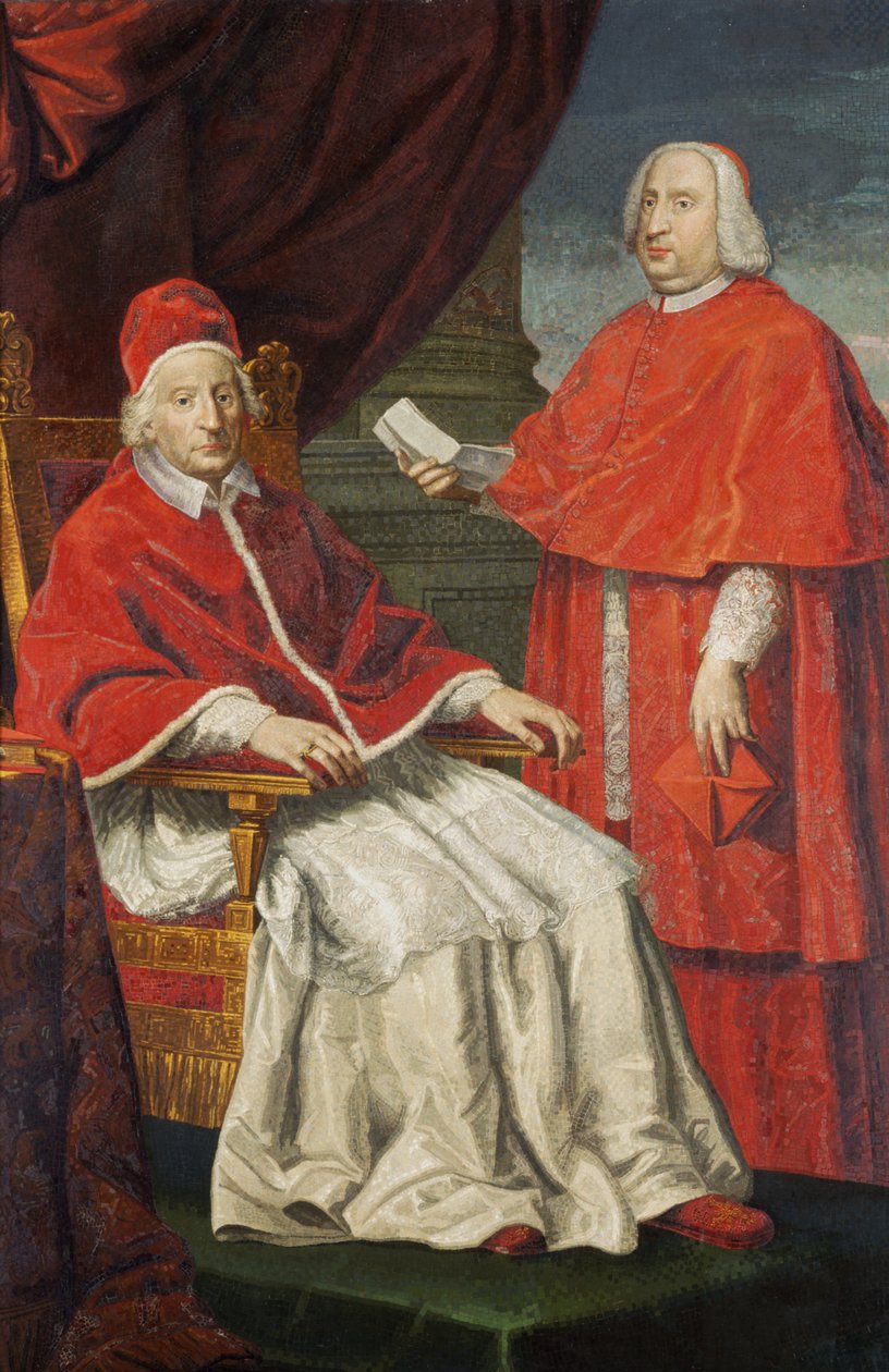 XII. Kelemen pápa Nero Maria Corsinivel (mozaik) alkotó: Pietro Paolo Cristofari