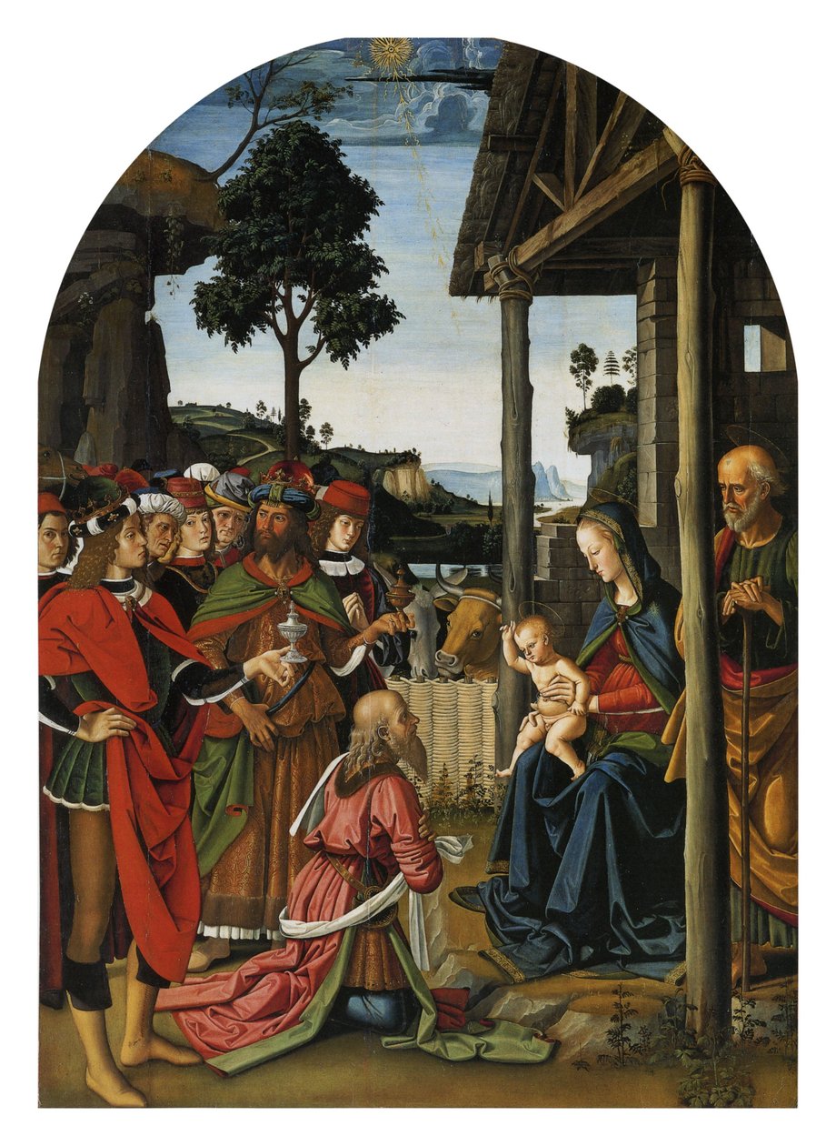 A bölcsek imádása alkotó: Pietro Perugino
