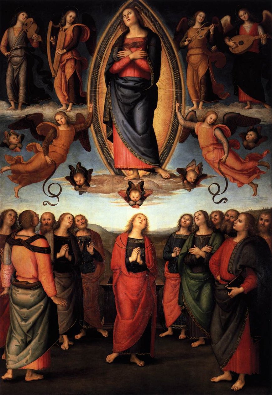 Mária mennybemenetele alkotó: Pietro Perugino