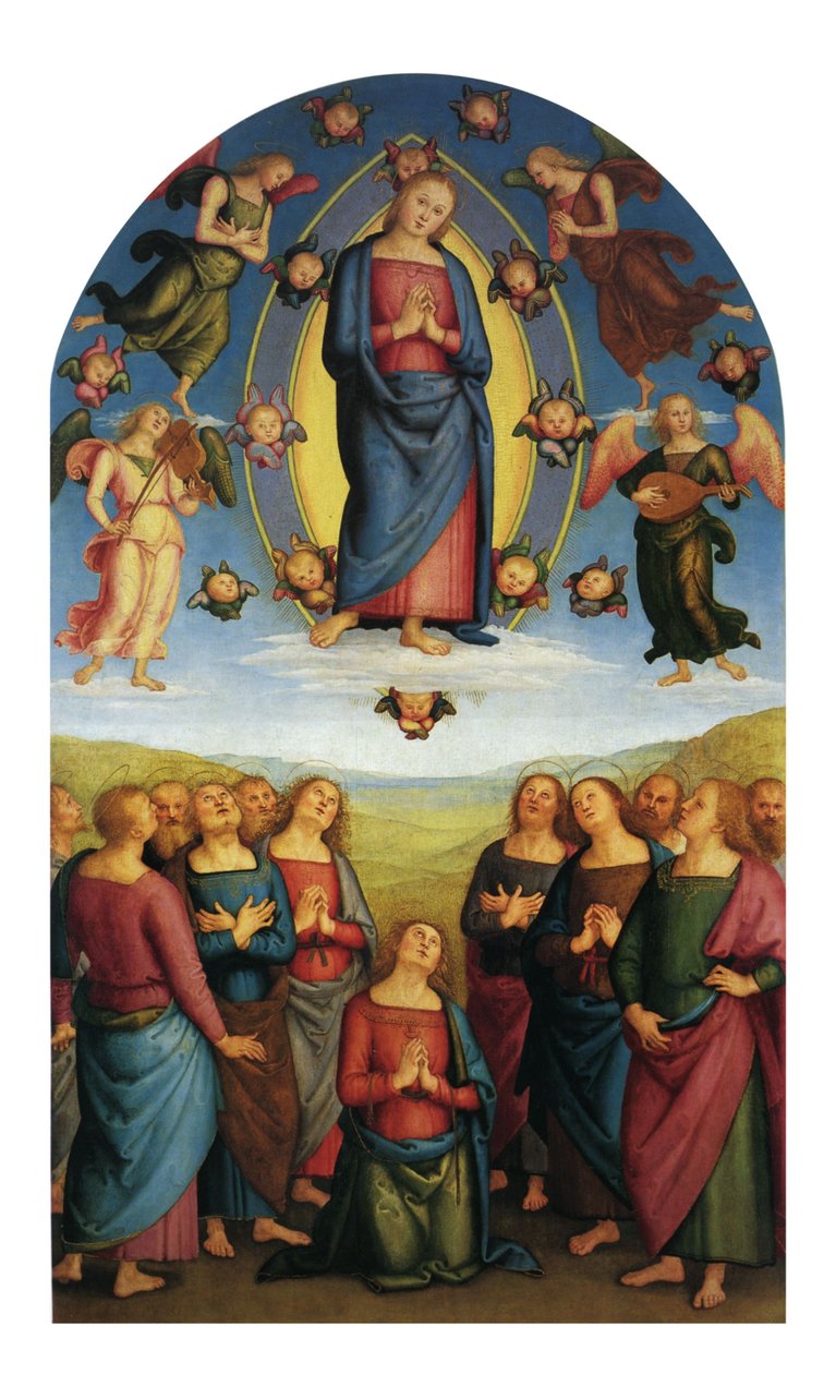 Mária mennybemenetele alkotó: Pietro Perugino