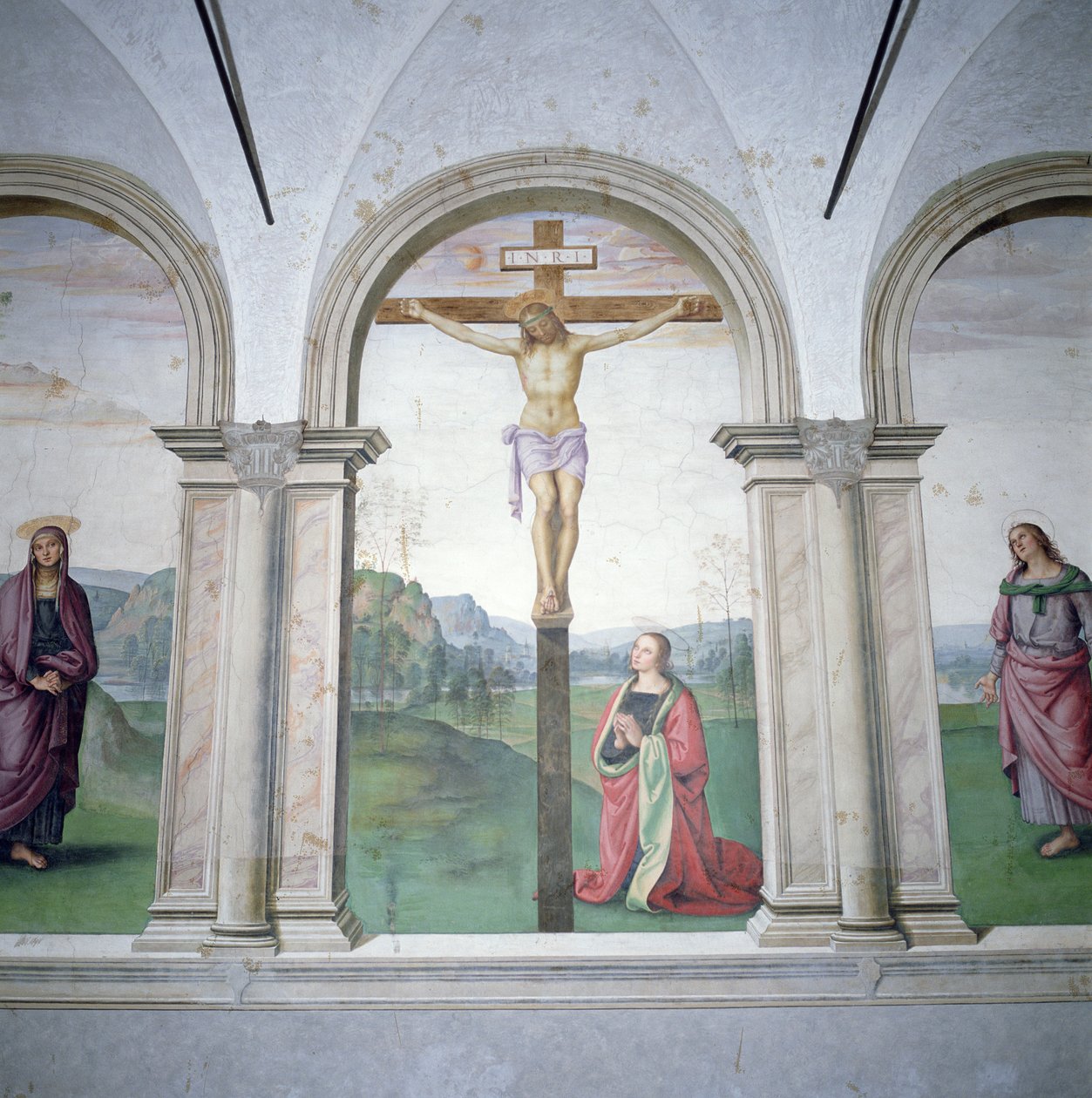 Keresztre feszítés, 1493-6 (lásd még: 169448) alkotó: Pietro Perugino