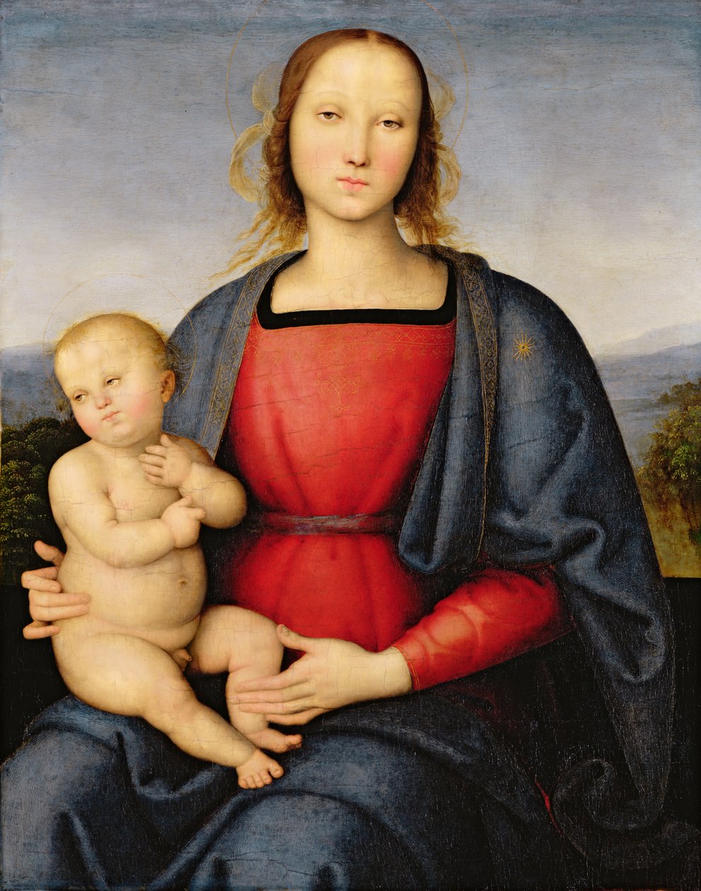 Madonna és gyermek, 1500 körül (tempera a panelen) alkotó: Pietro Perugino