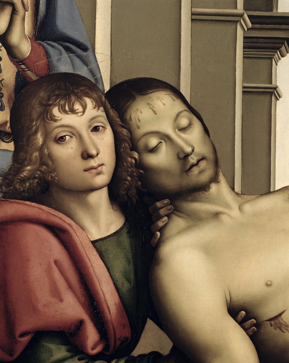 Pieta, 1494-95 olaj, tábla, 50041 részlete alkotó: Pietro Perugino