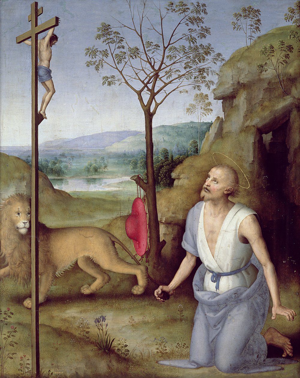 Szent Jeromos a sivatagban, 1499-1502 körül alkotó: Pietro Perugino