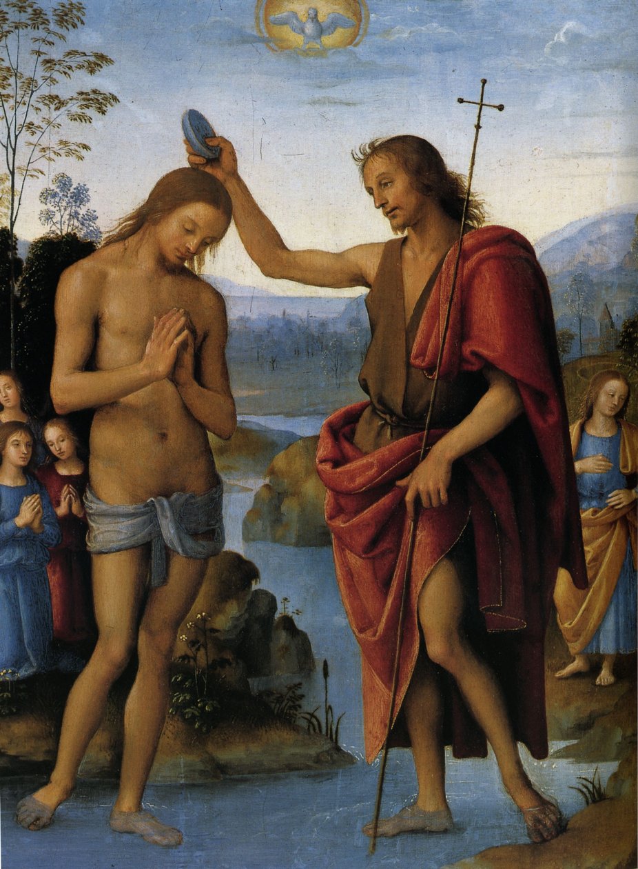 Krisztus keresztsége alkotó: Pietro Perugino