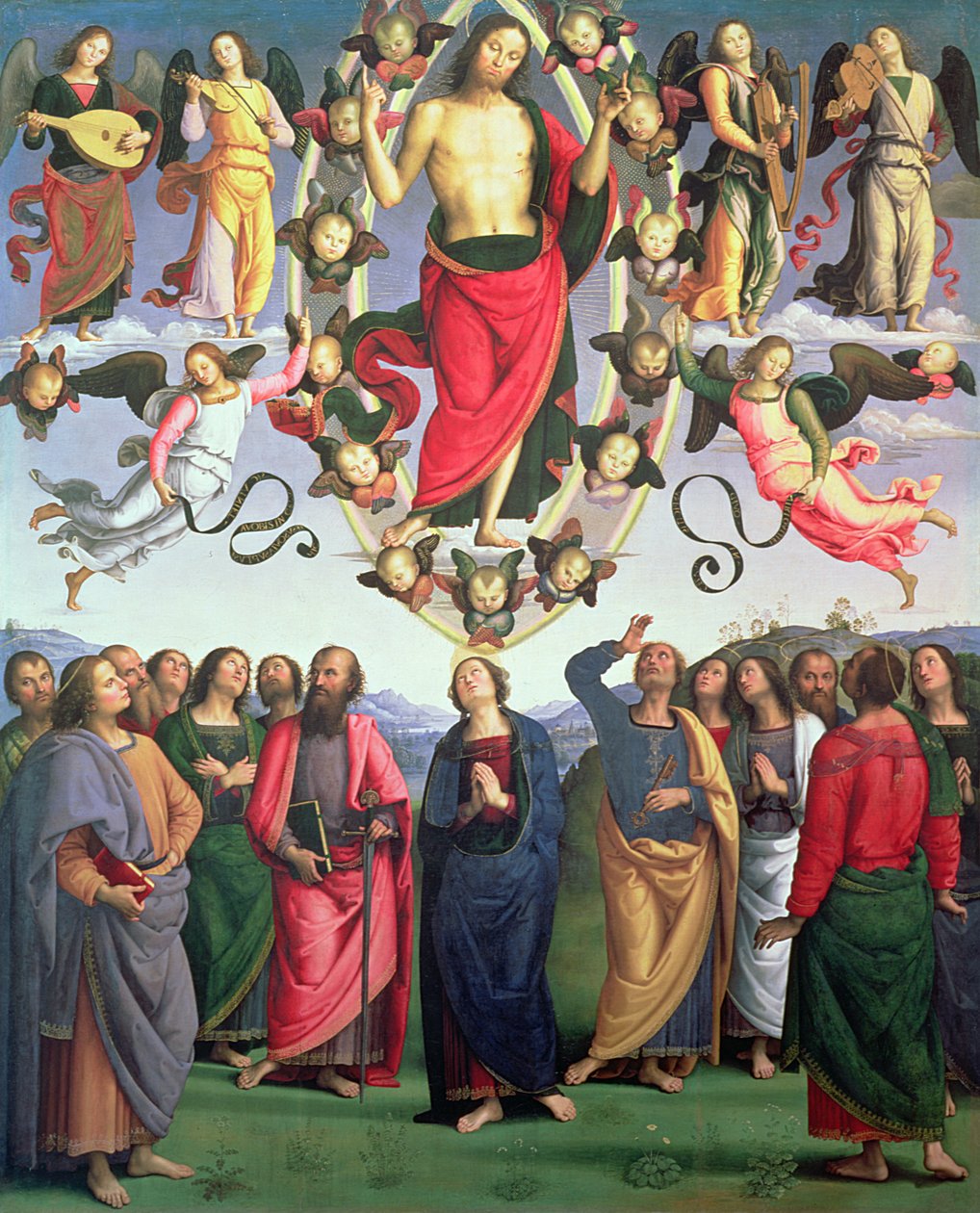 Krisztus mennybemenetele, 1495-98 alkotó: Pietro Perugino