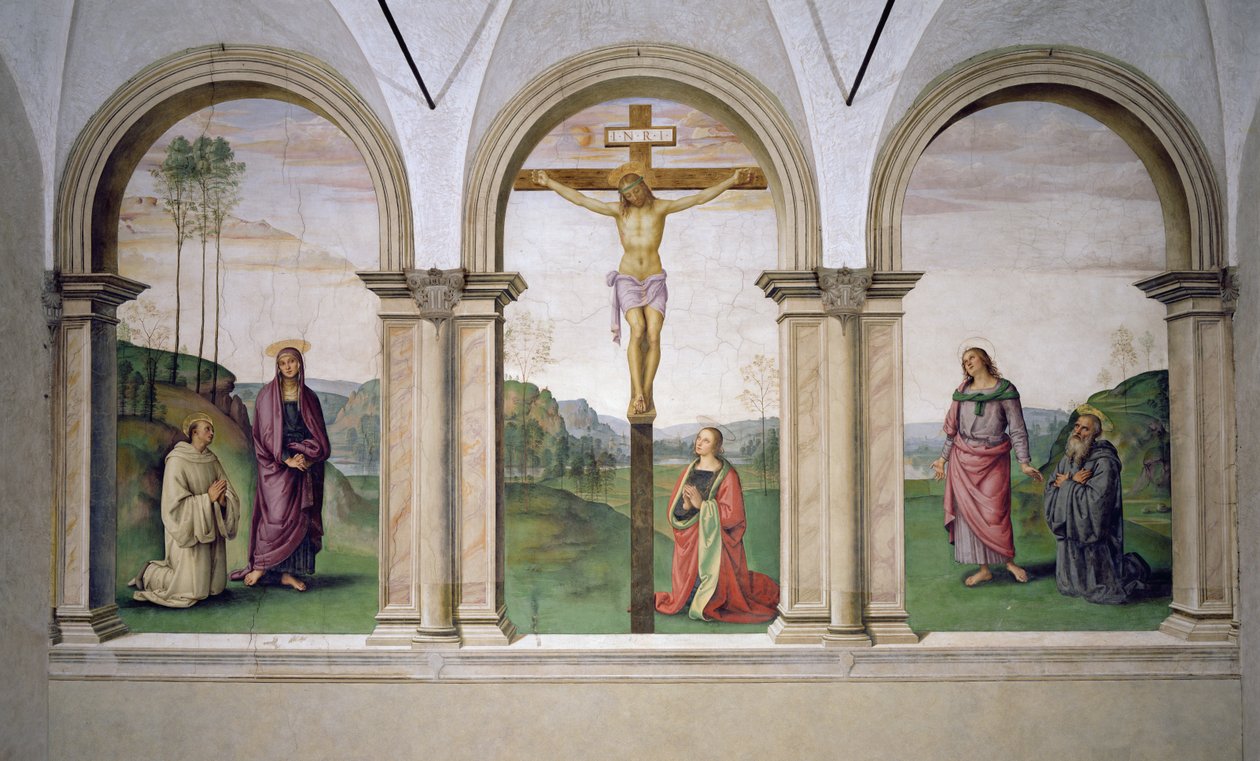 A keresztre feszítés, 1494-96 alkotó: Pietro Perugino