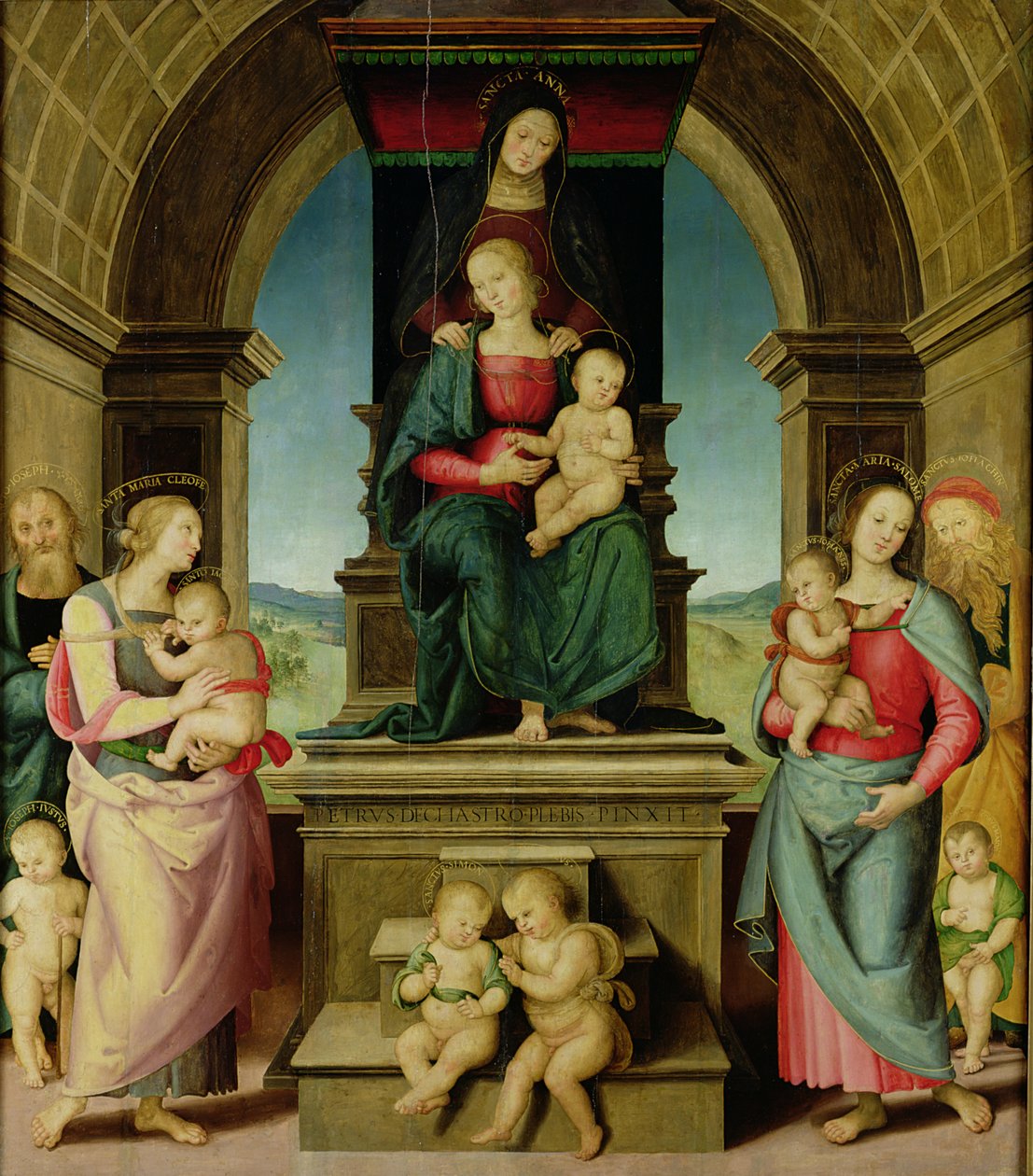 Szent Anna családja, 1507 körül alkotó: Pietro Perugino