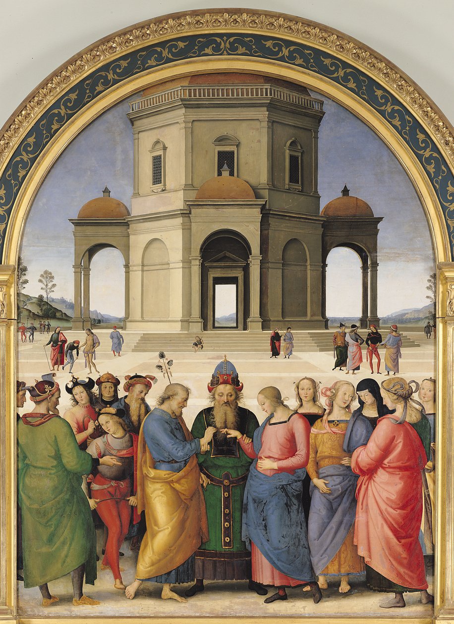 A Szűz Mária házassága, 1500-04 alkotó: Pietro Perugino