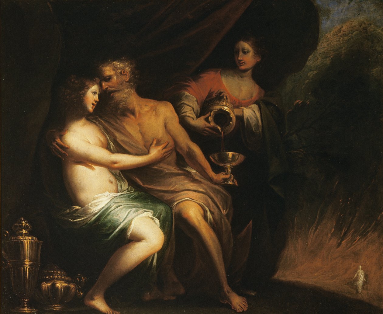 Lót és lányai alkotó: Pietro Ricchi