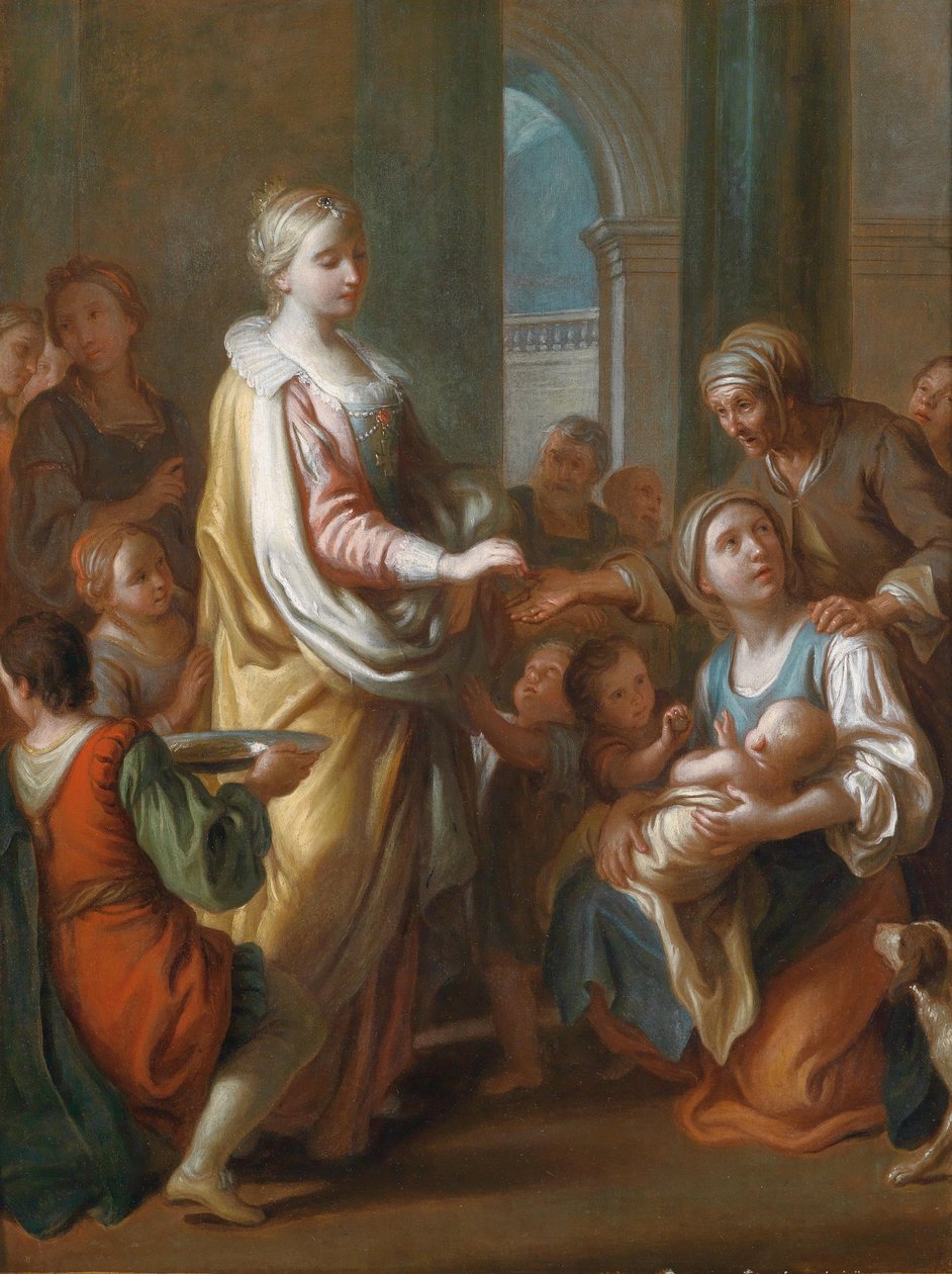 Szent Erzsébet alamizsnát oszt alkotó: Pietro Antonio Rotari