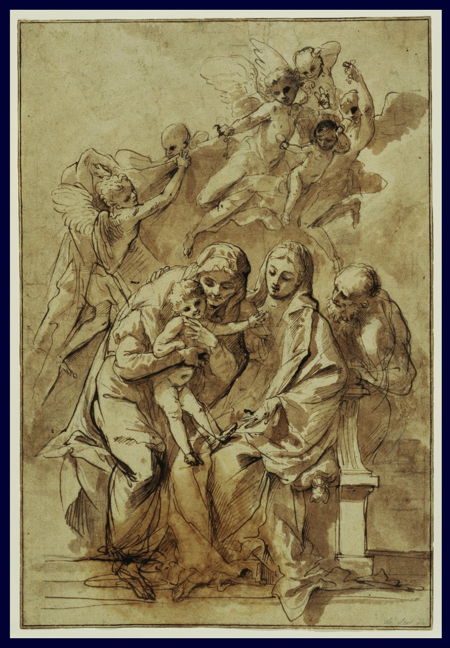 A Szent Család Szent Annával alkotó: Pietro Testa