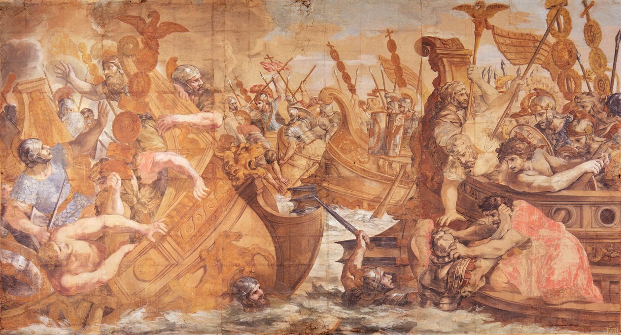 Római tengeri csata alkotó: Pietro da Cortona