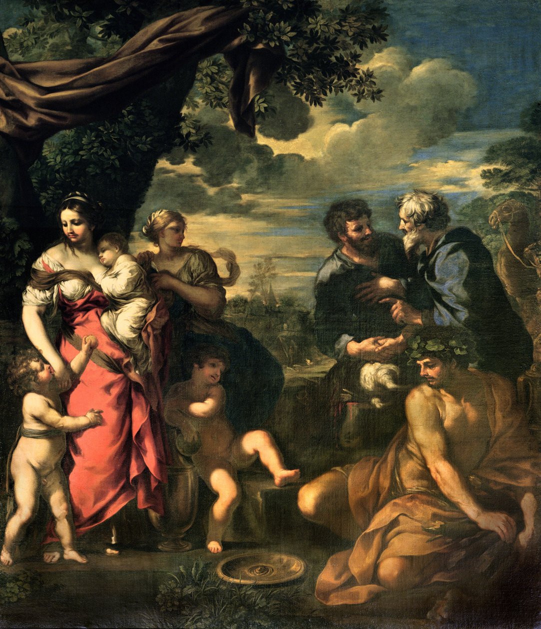 Jákob és Lábán szövetsége alkotó: Pietro da Cortona