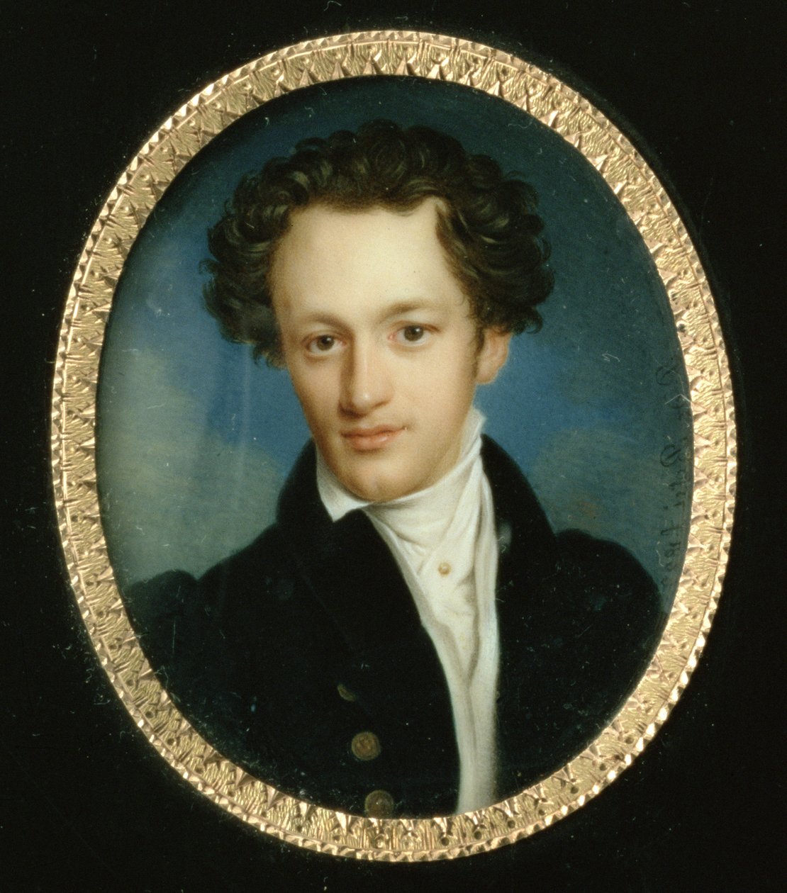 Egy ismeretlen férfi portréja kék frakkban, 1829 alkotó: Pietro de Rossi