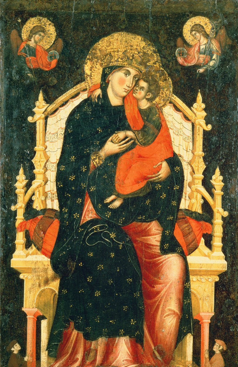 Madonna és gyermeke az adományozókkal trónolt alkotó: Pietro di Giovanni Lianori