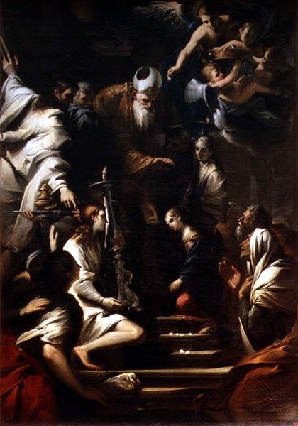 Szűz Mária bemutatása, 1640-es évek eleje alkotó: Pietro Testa