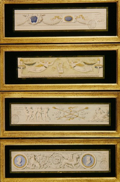 Négy minta frízekhez, 1823 körül (akvarell, tinta és mosás papíron) alkotó: Pietro (attr. to) Ghinelli