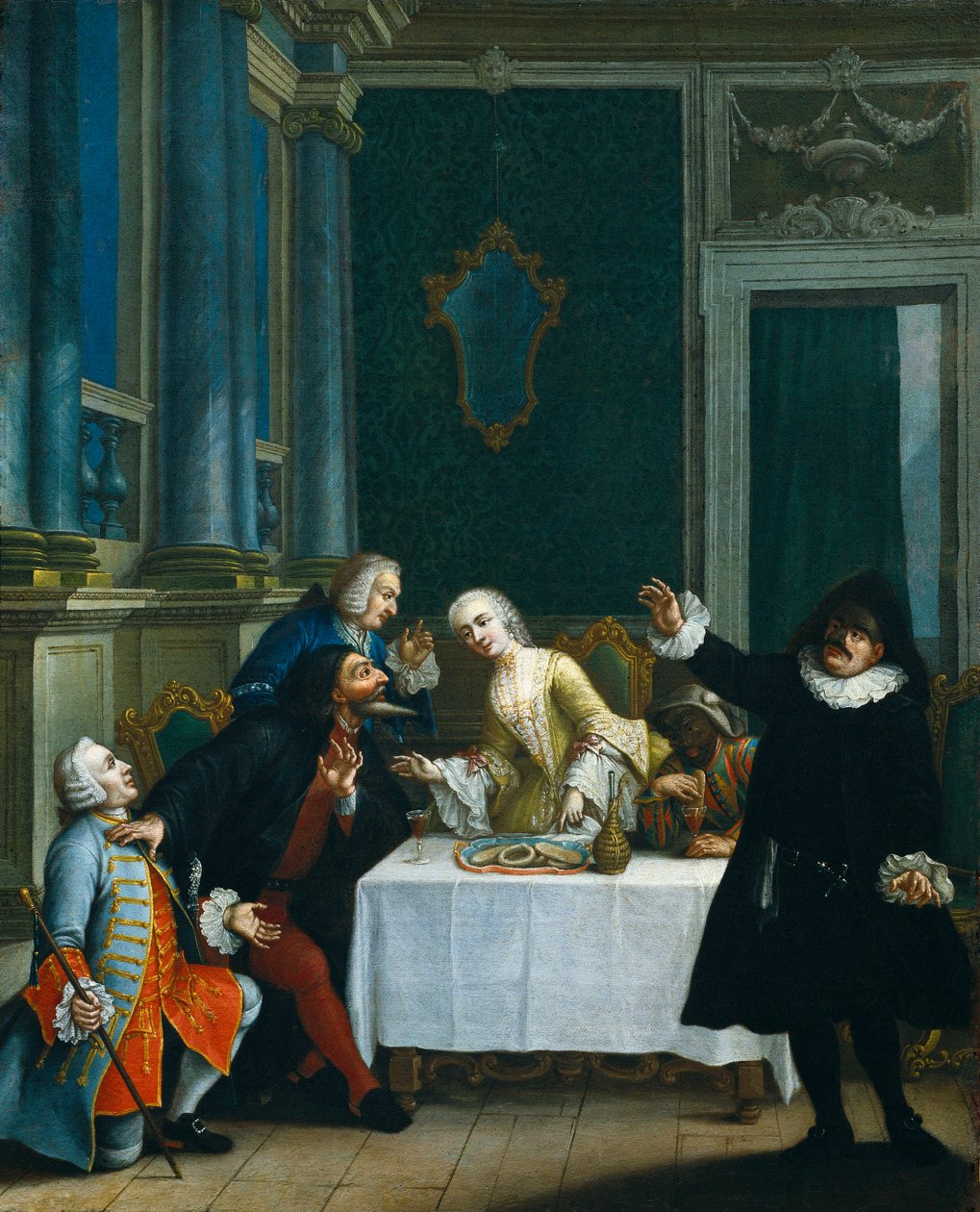 "The snack with the masks"" Commedia dell