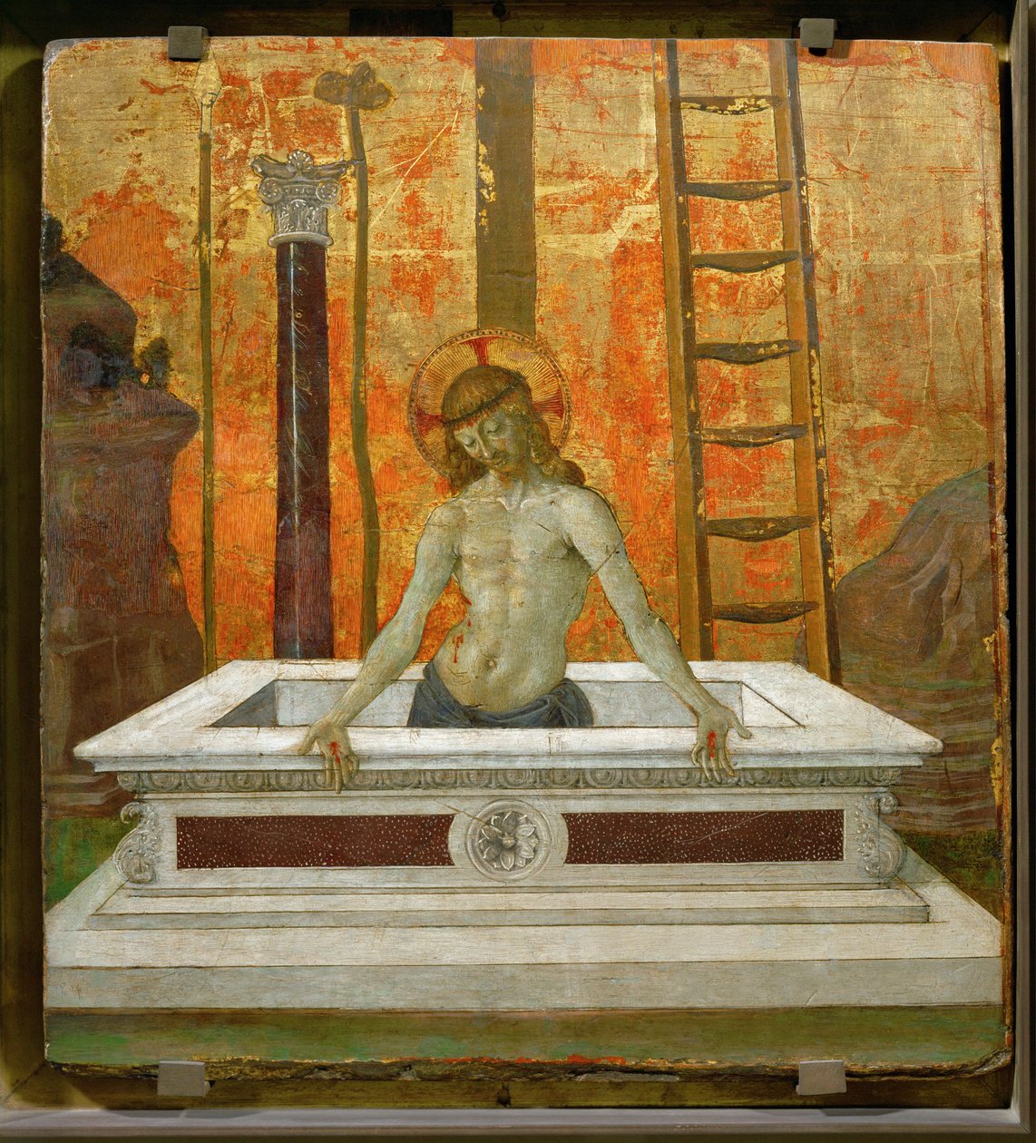 Krisztus feltámad a sírból ... alkotó: Pietro (studio of) Perugino