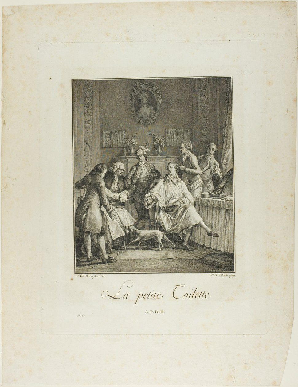 A kis WC, a Monument du Costume Physique et Morale de la fin du XVIIIe siècle-ből alkotó: Pietro Antonio Martini
