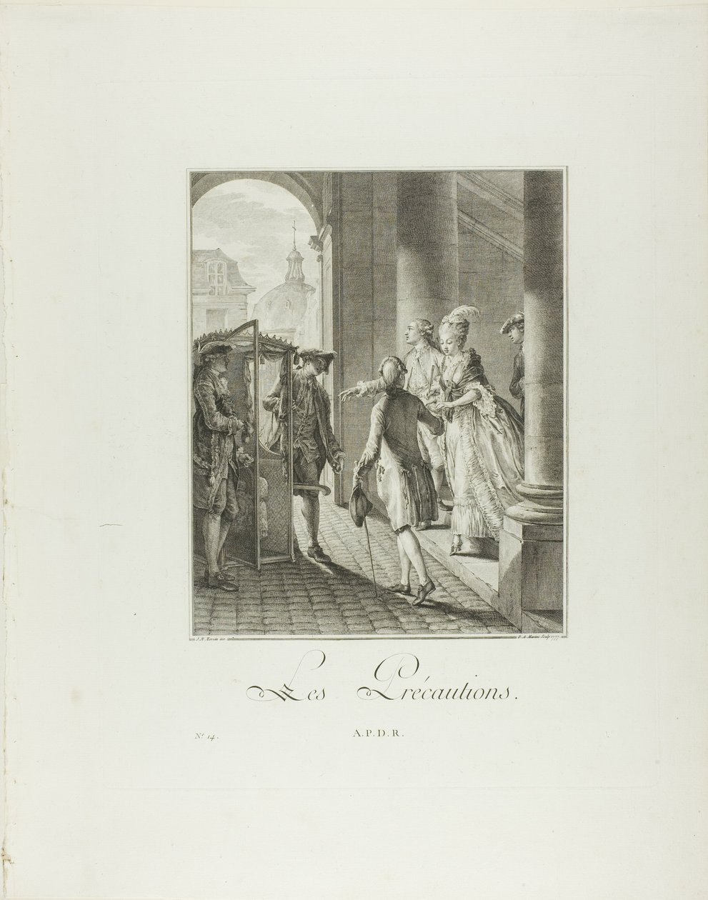 Az elővigyázatosság, a Monument du Costume Physique et Moral de la fin du Dix-huitième siècle című kötetből alkotó: Pietro Antonio Martini