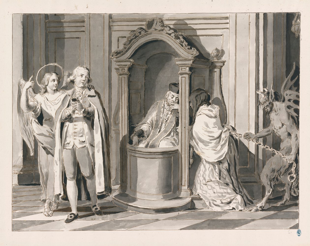 Gyónás vagy bűnbánat a hét szentségből alkotó: Pietro Antonio Novelli