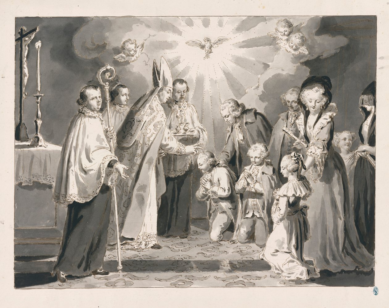Konfirmáció a hét szentségből alkotó: Pietro Antonio Novelli