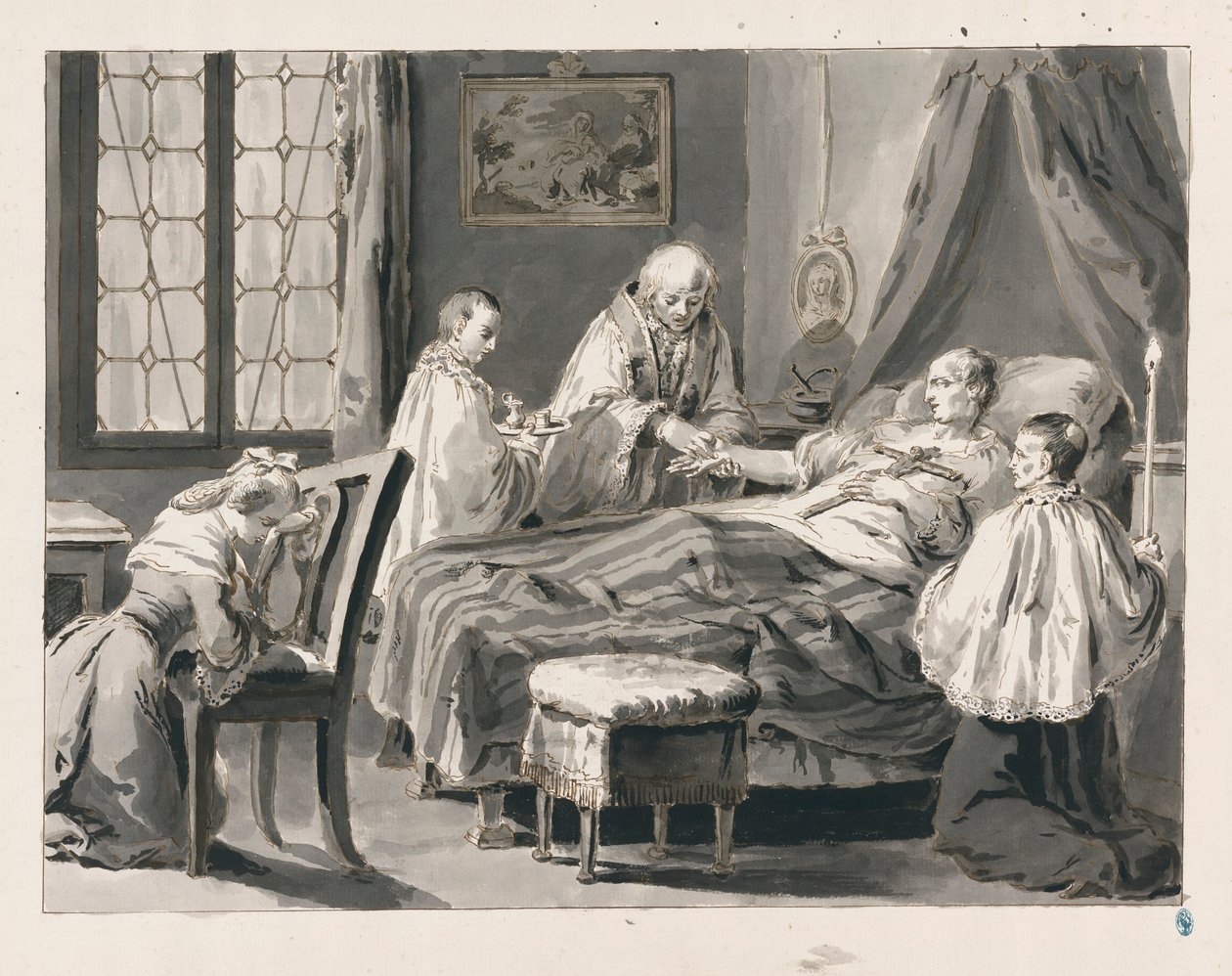 Extreme Unction a Hét szentségből alkotó: Pietro Antonio Novelli