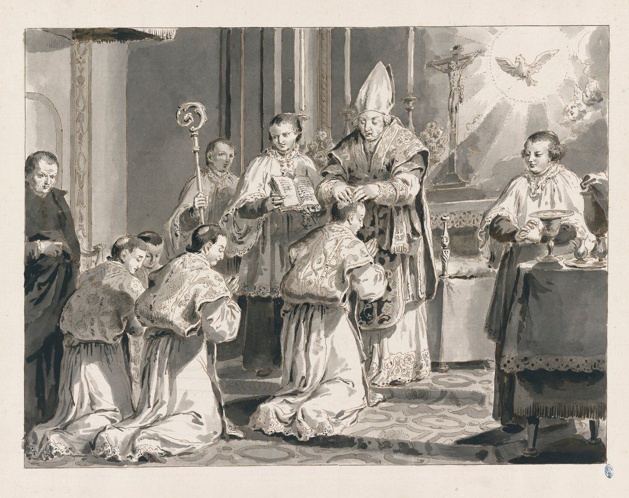 Felszentelés a hét szentségből alkotó: Pietro Antonio Novelli