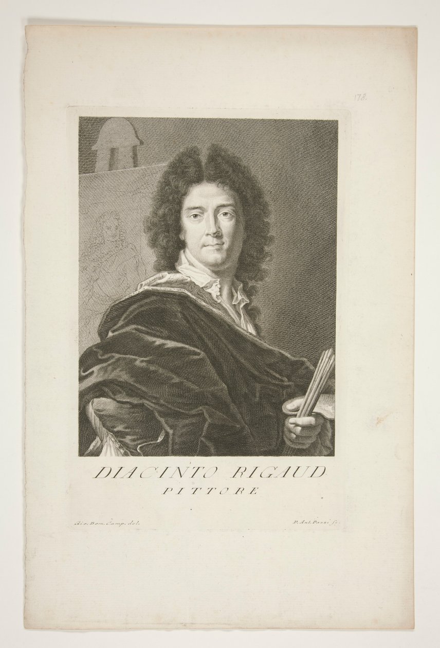 Hyacinthe Rigaud portréja alkotó: Pietro Antonio Pazzi
