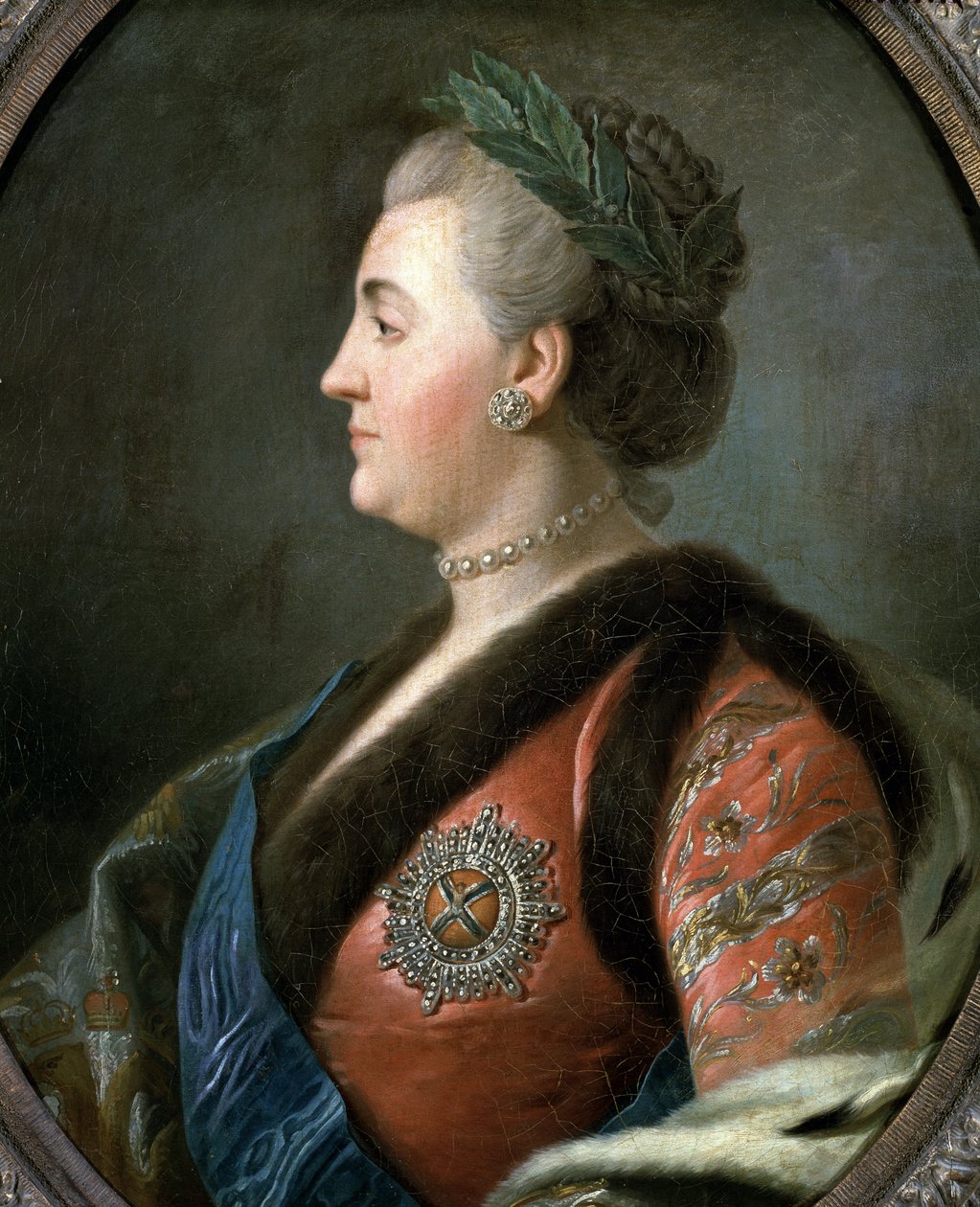 II. Nagy Katalin, Oroszország császárnőjének portréja (Festmény alkotó: Pietro Antonio Rotari