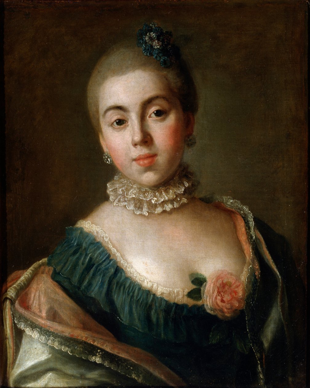 Anna Golicina grófnő, Sztroganova bárónő portréja, 1759. alkotó: Pietro Antonio Rotari