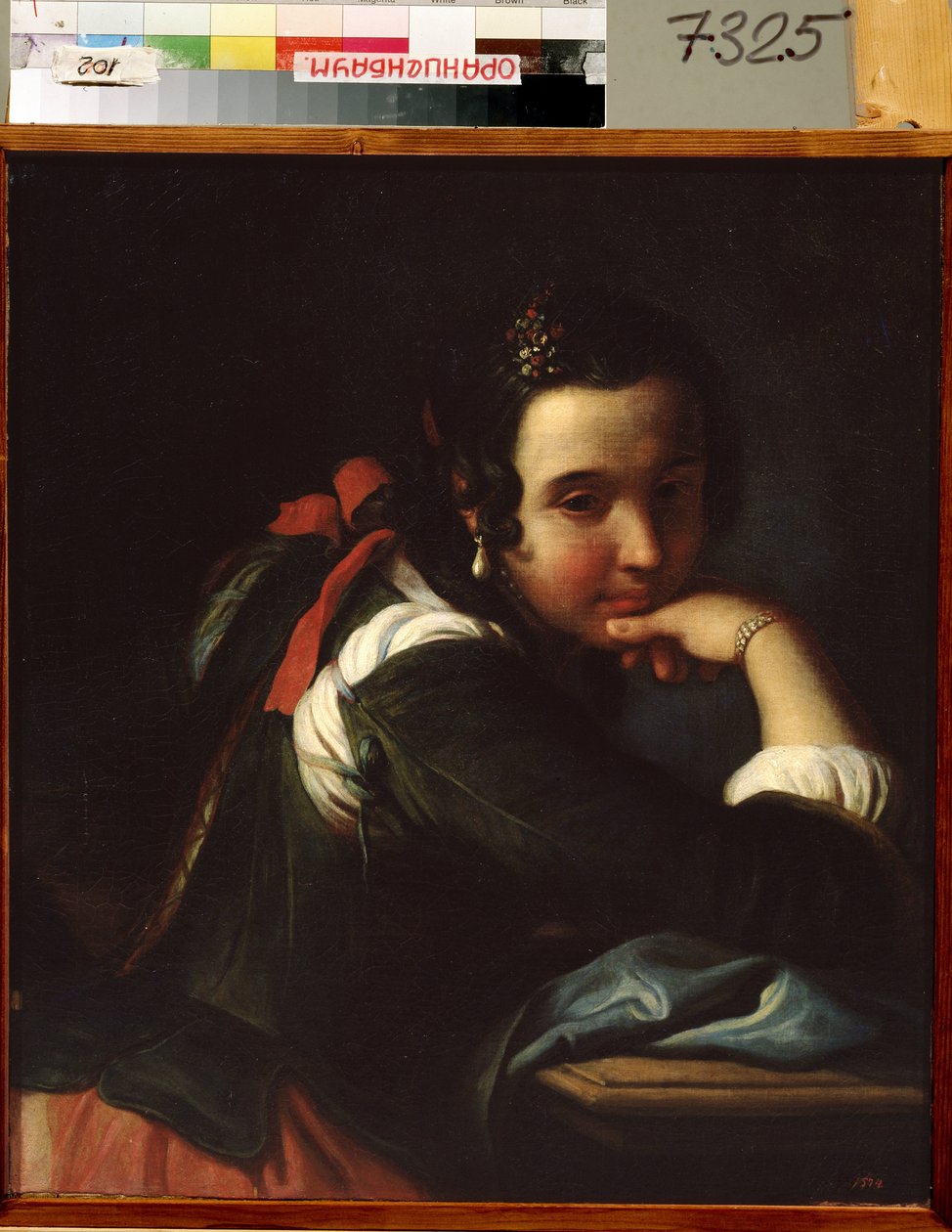 Egy olasz színésznő portréja alkotó: Pietro Antonio Rotari