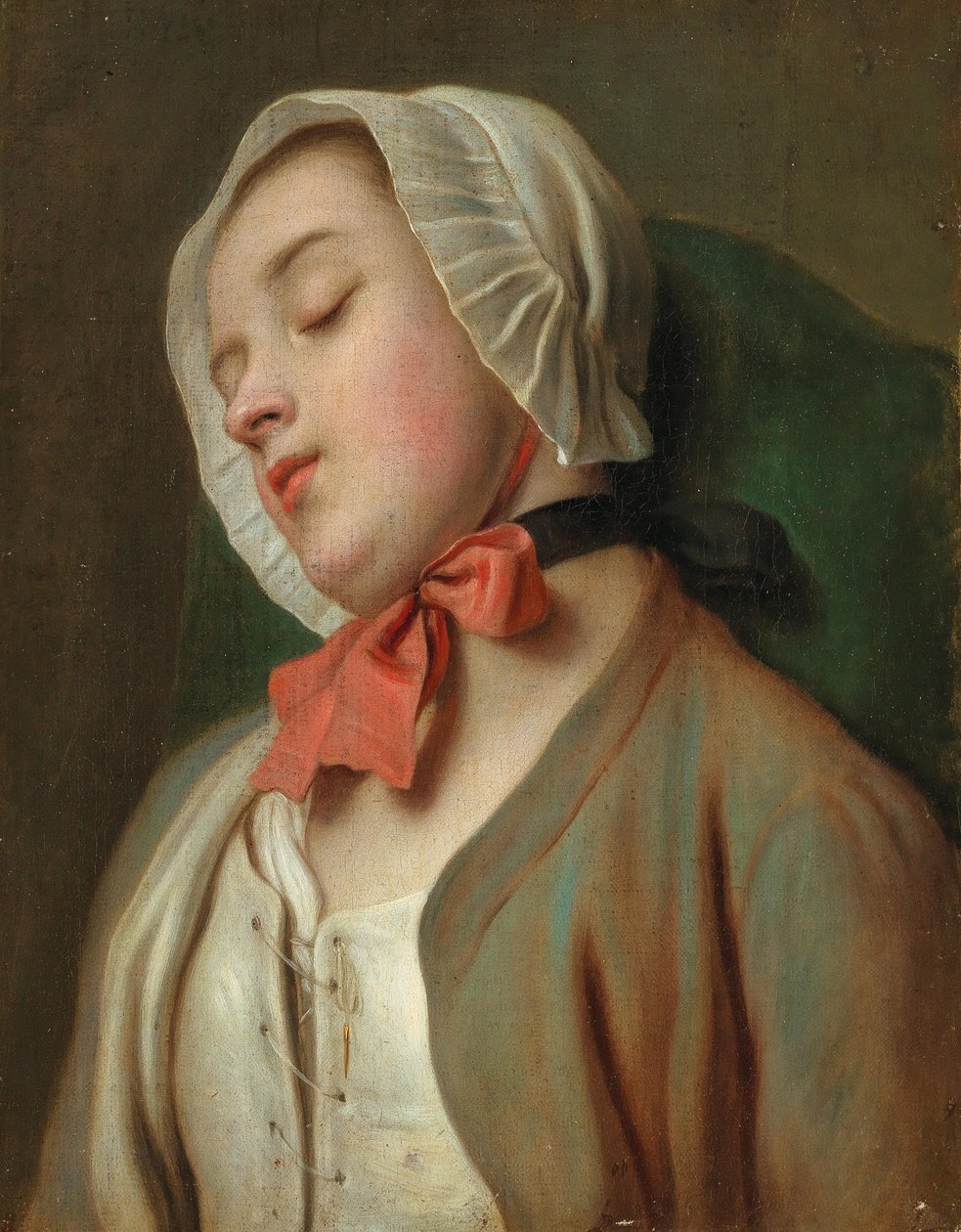 Alvó fiatal nő, a 18. század közepe. alkotó: Pietro Antonio Rotari