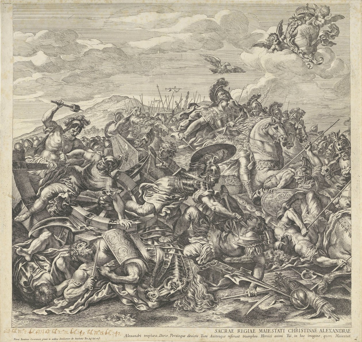Arbellai csata (bal oldal) alkotó: Pietro Aquila