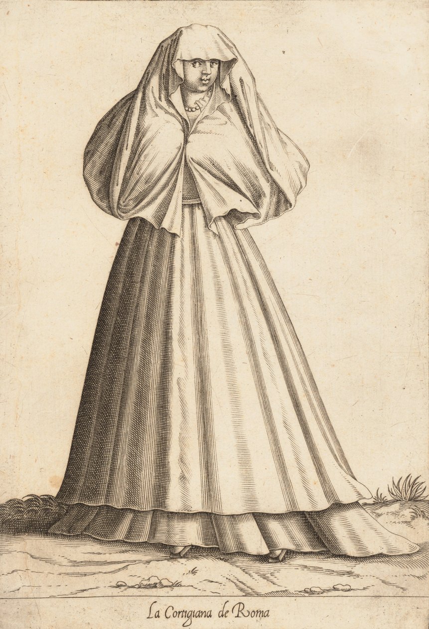 La Cortigiana de Roma Courtesan, kb. 1580. alkotó: Pietro Bertelli.
