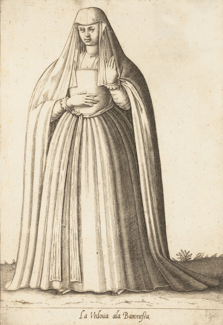 Az özvegy szárny bárónő, kb. 1580. alkotó: Pietro Bertelli.