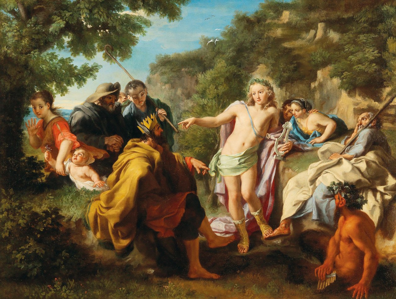 Midas ítélete, 18. század első harmada. alkotó: Pietro Bianchi