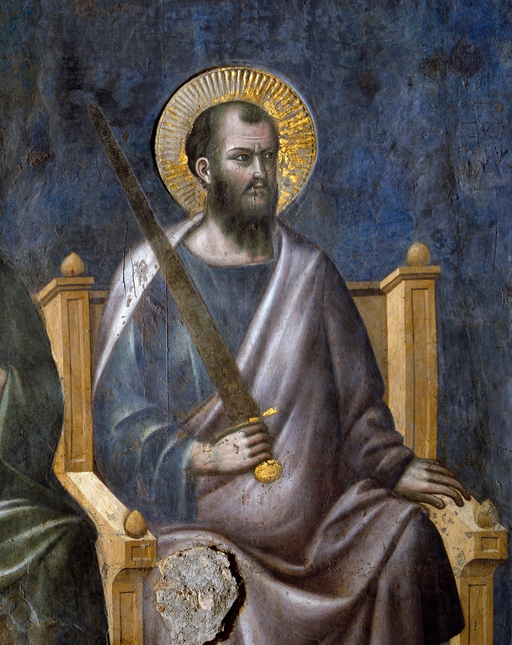 Az utolsó ítélet: Szent Pál apostol részlete (Fresco alkotó: Pietro Cavallini