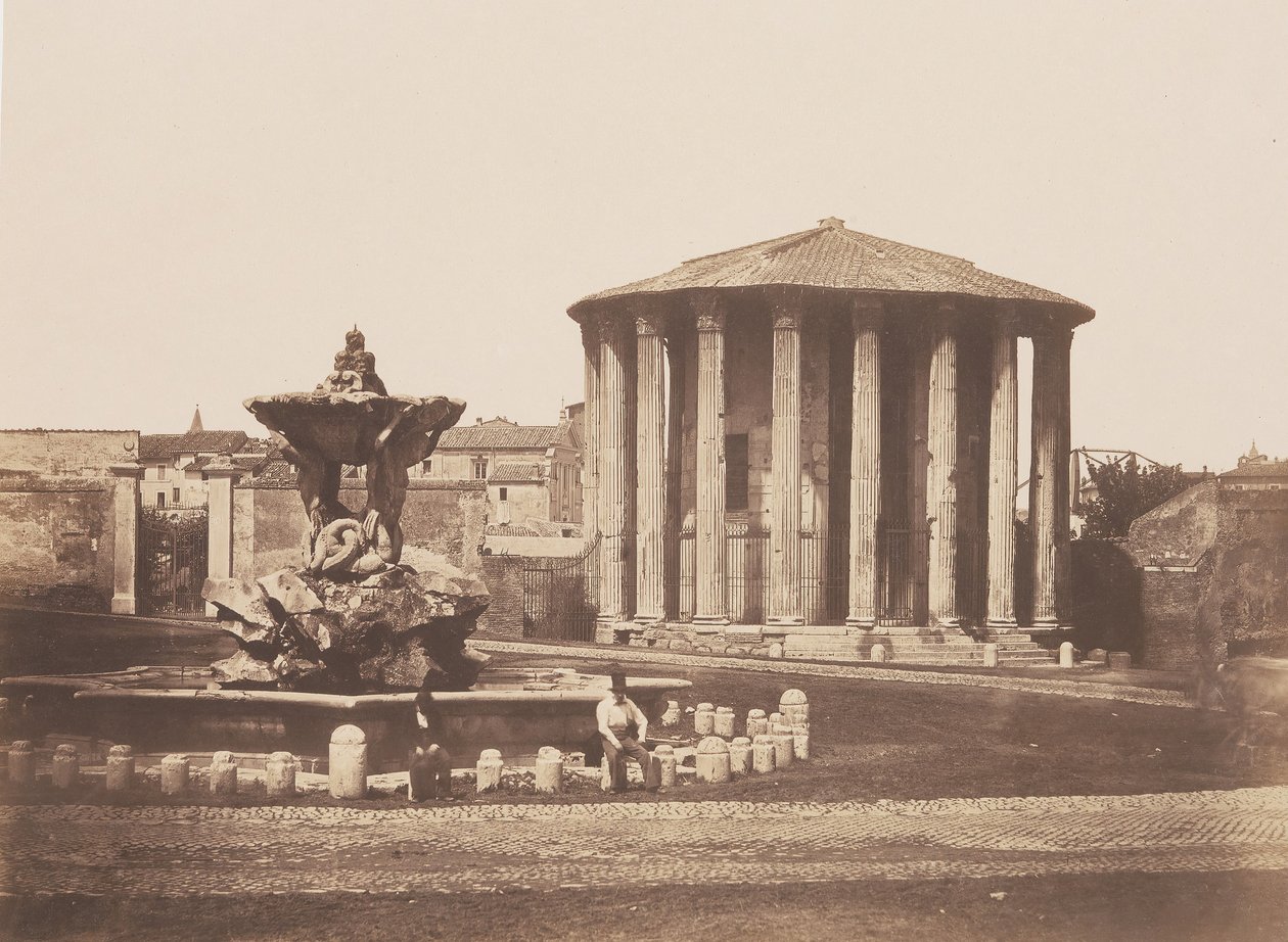 Vesta temploma, 1850-es évek. alkotó: Pietro Dovizielli