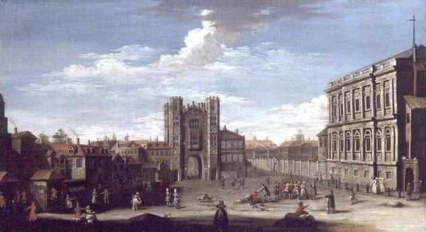 Old Whitehall és Privy Gardens alkotó: Pietro Fabris