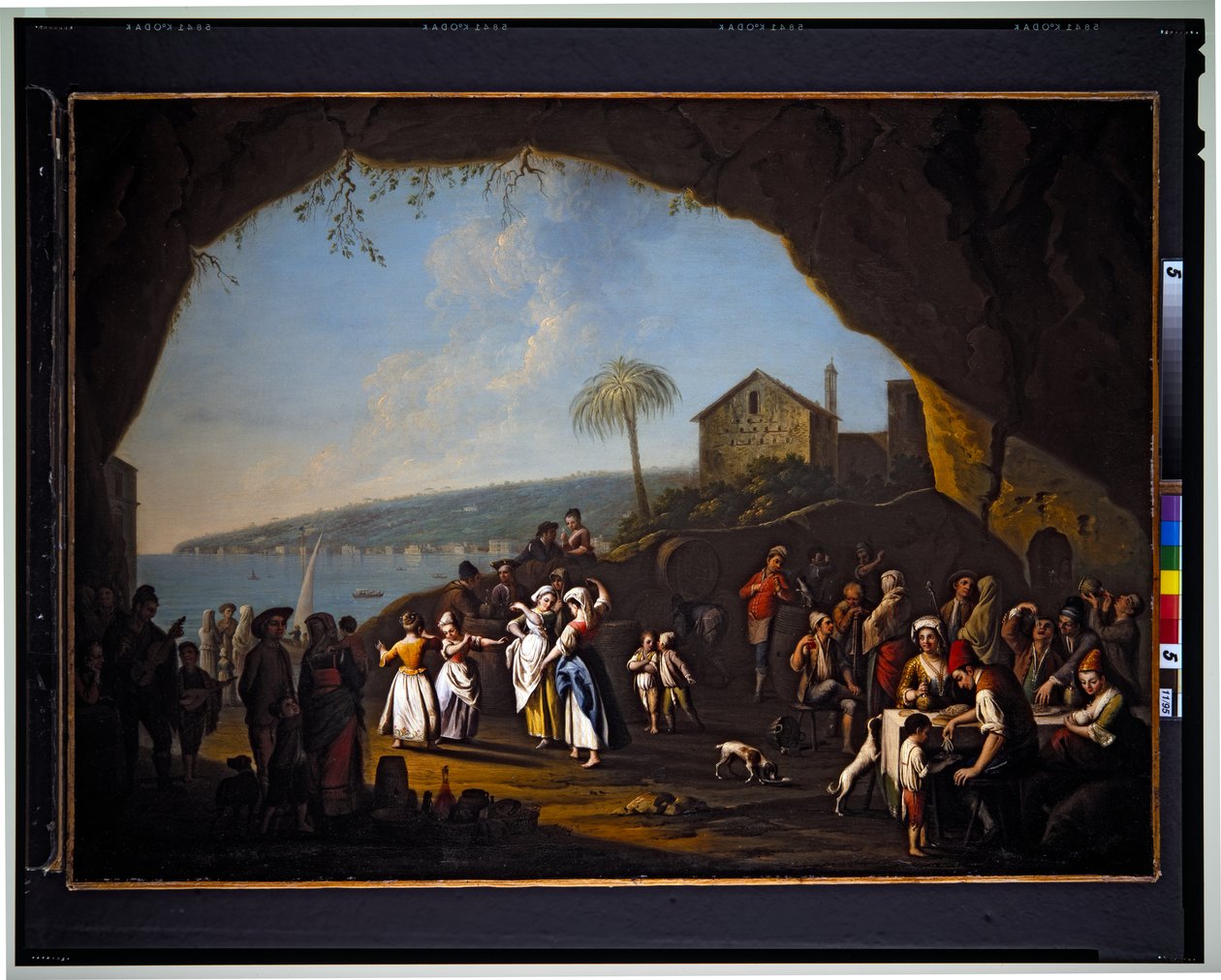 Tarantella Mergellinában, dátum nélkül (vászon) alkotó: Pietro Fabris