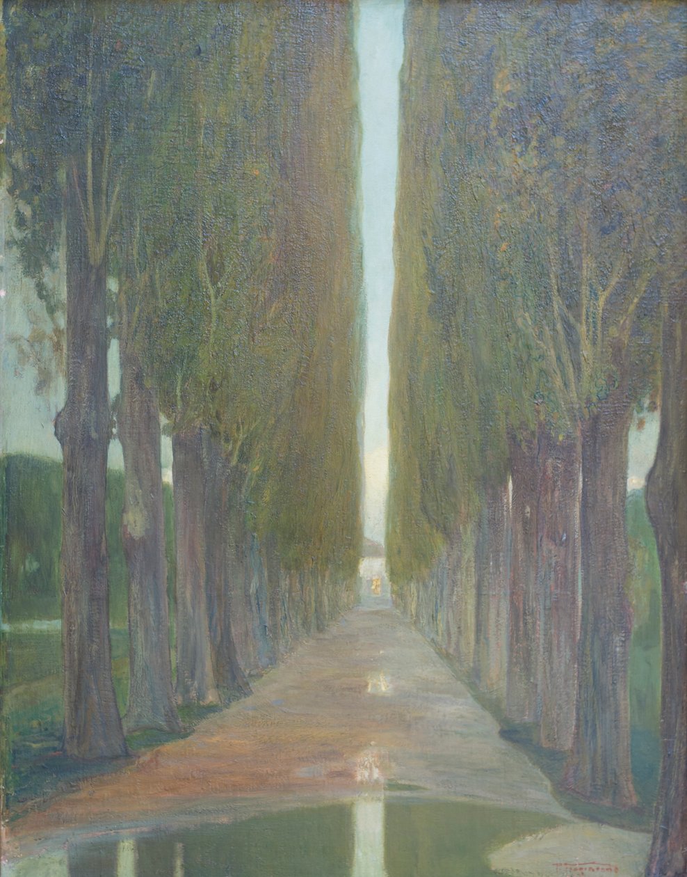 A nyárfák (olaj, tábla) alkotó: Pietro Fragiacomo