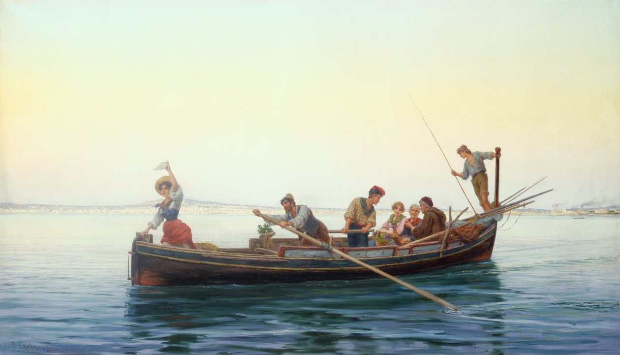 Hazafelé, a Nápolyi-öbölben alkotó: Pietro Gabrini
